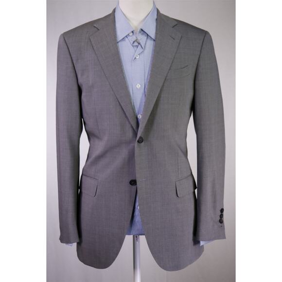 Knot Standard Custom Made Gray 2-Btn Super 130's Wool Blazer Jacket 38R - Picture 2 of 11